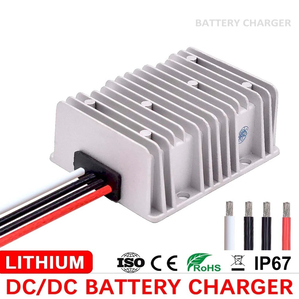 DC Dual Battery Charger 8-36V to 12.6V 13.8V 14.6V 16.8V 20A 12V Durable Parts