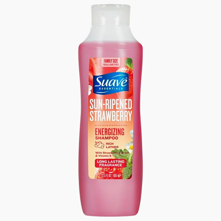 Suave Essentials Strawberry Energizing Shampoo Cruelty-Free Vitamin E 22.5oz