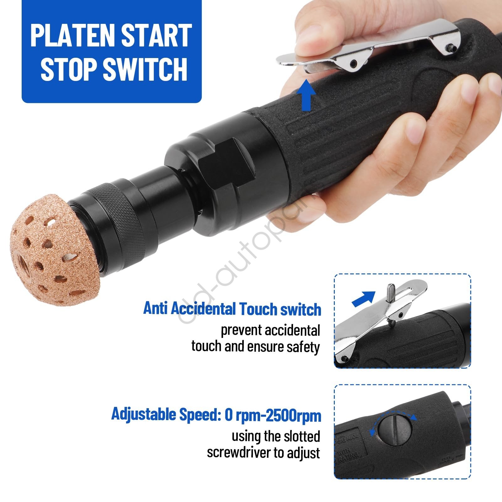 Tire Patch & Polish Kit: 2500 RPM Buffer, Scraper, Roller, Durable Wheel