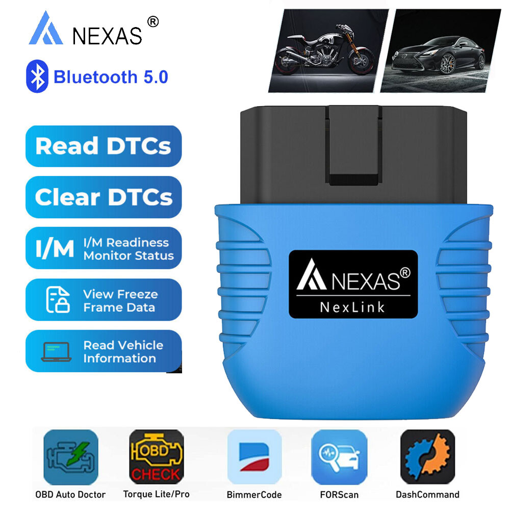 NEXAS NexLink Car Bluetooth OBD2 Scanner Diagnostic Scan Tool for IOS Android