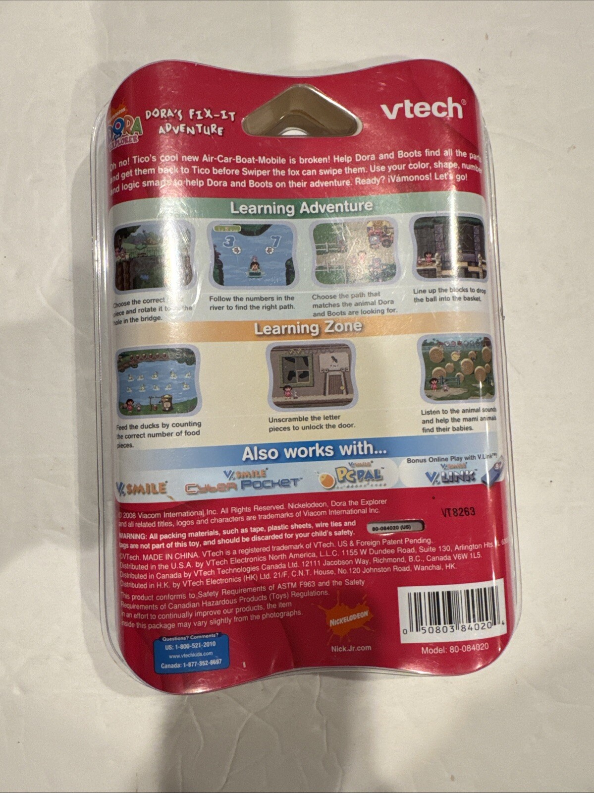 VTech V.Smile Pocket NICKELODEON: DORA THE EXPLORER FIX-IT ADVENTURE Game NEW
