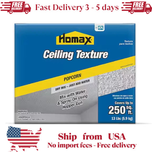 Homax 13 lb. Dry Mix Popcorn Ceiling Texture, Great for repairs, remodels