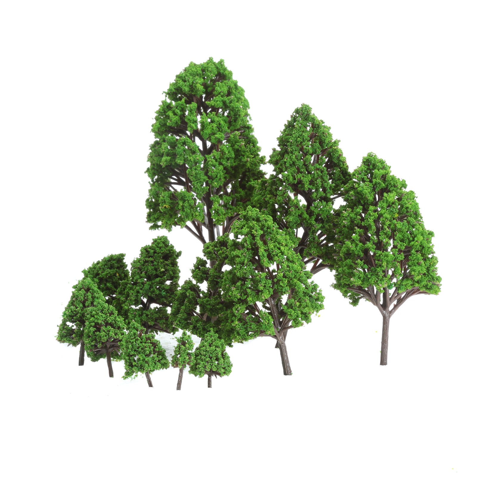 12Pcs O 1:50 Scale Assorted Tree Model Park Street Train Railway Scene Layout