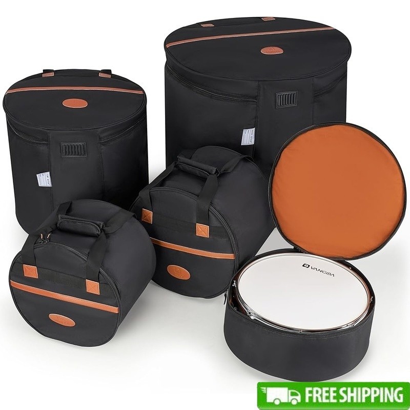 Drum Case Set 10 12 14 16 22 Inch Heavy Duty Oxford Bags Transport Protection US