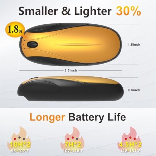 Hand Warmers Rechargeable 2Pack,14000mAh Electric Hand Warmers with orange