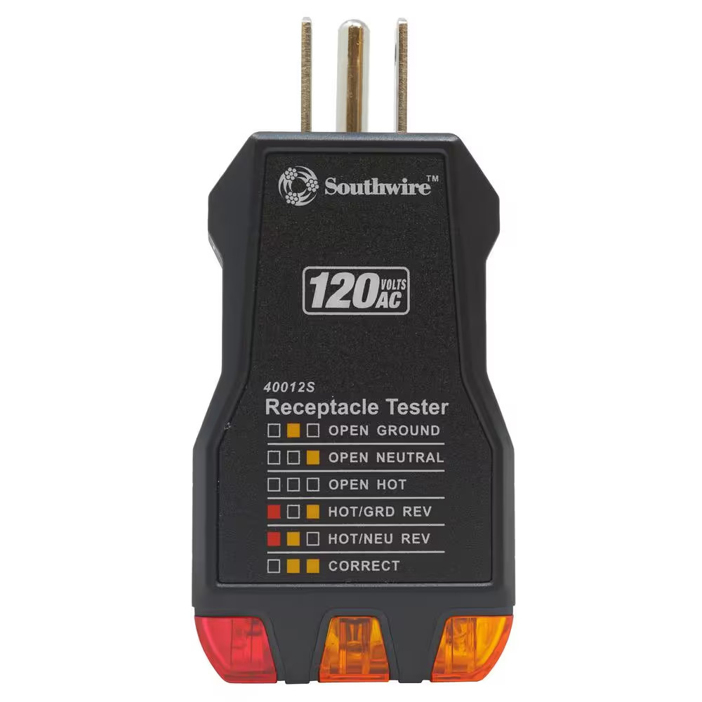 120-Volt AC Receptacle Tester Free Shipping New