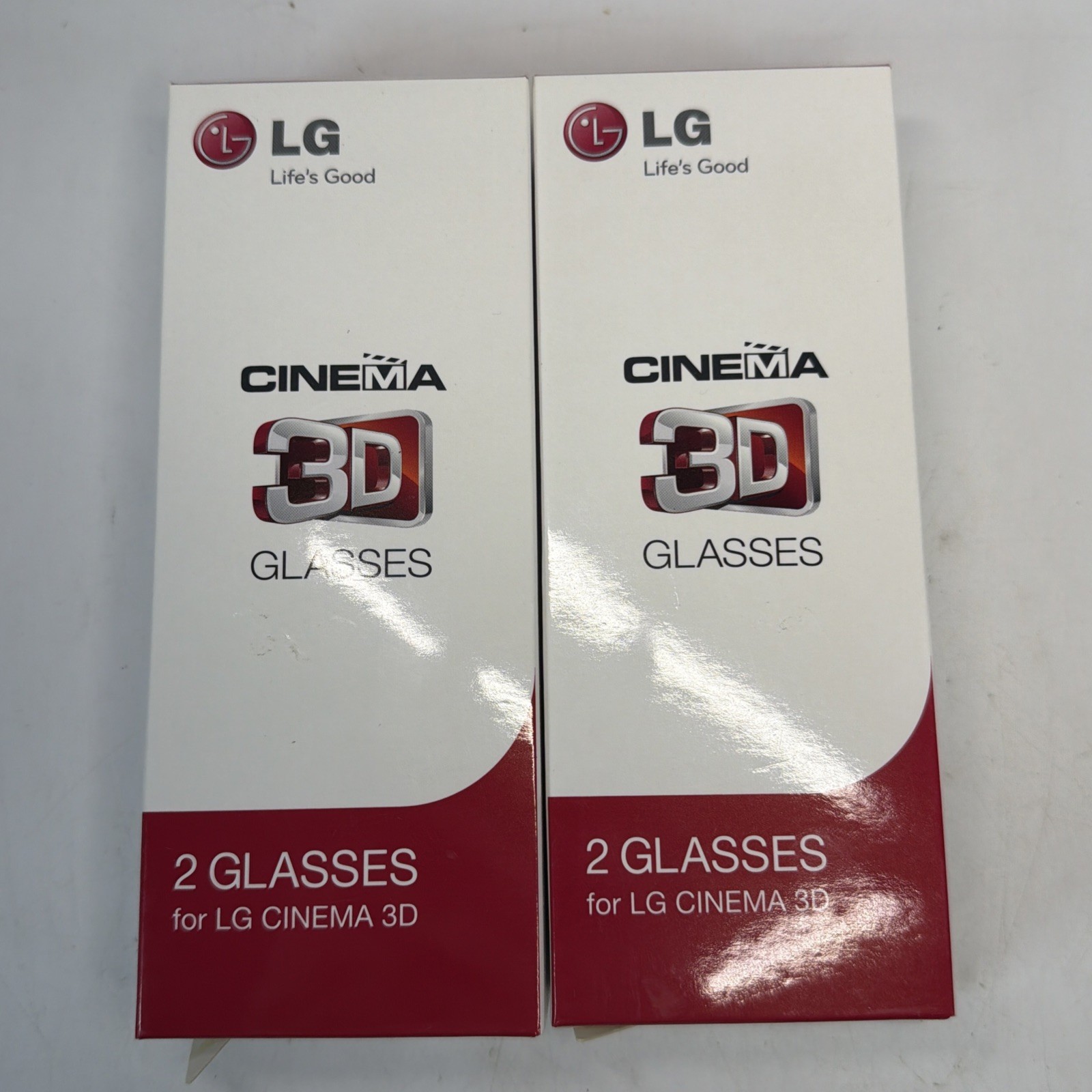 LG Cinema 3D Glasses: Two Boxes with Two Pair of Glasses Each- 4 Glasses Total