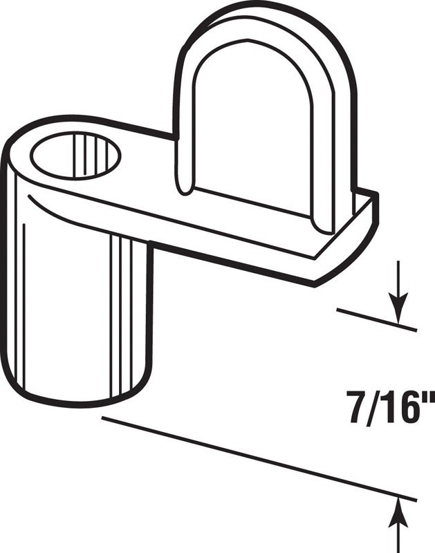 Prime-Line 181589 White Die Cast Screen Clip 0.4 L in. for 7/16 in. Frame