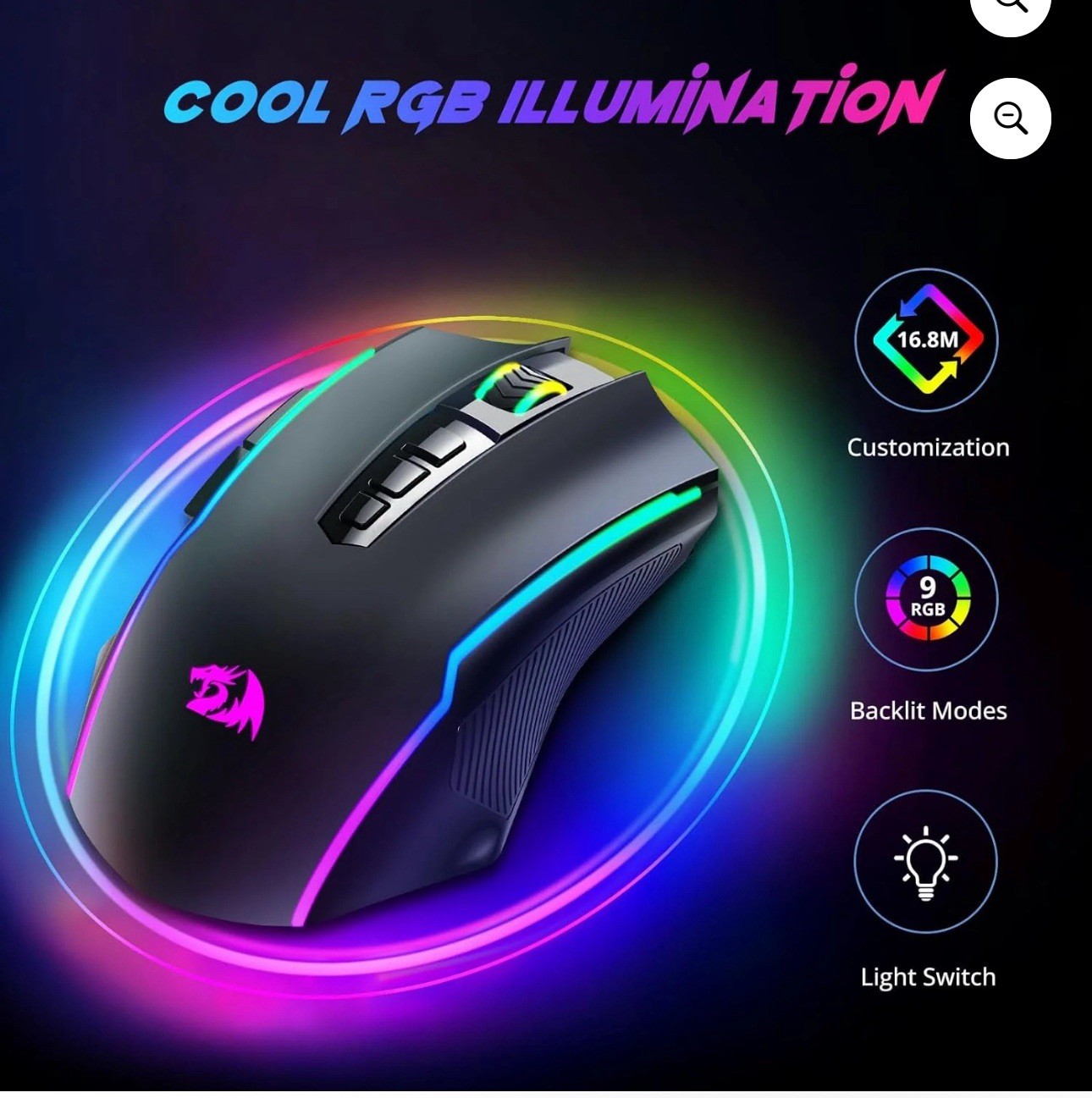 Redragon Ranger Basic RGB Gaming Mouse M910-K New Sealed In Box