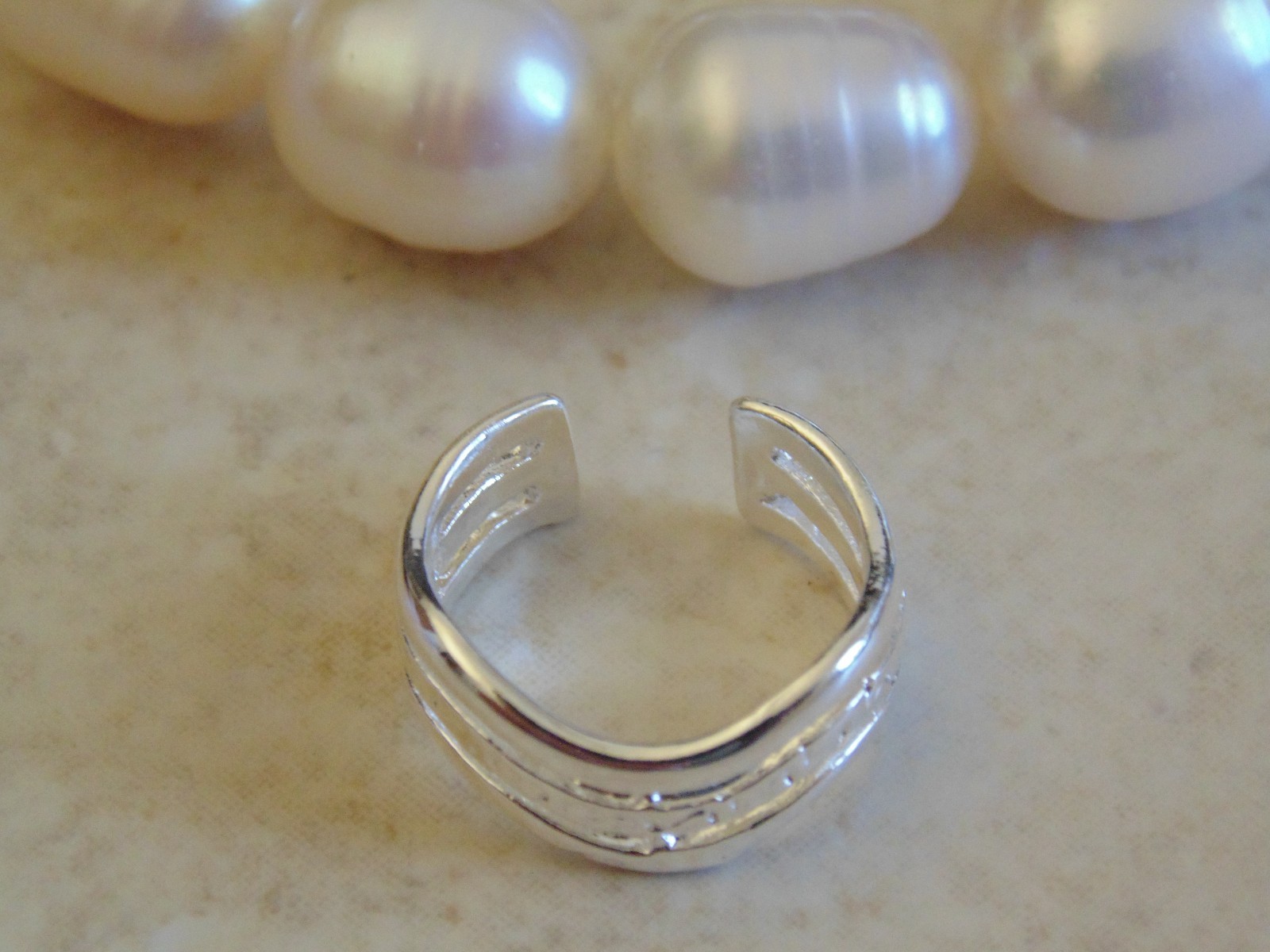 .925 Sterling Silver Charm Cuff Jewellery Toe Ring.