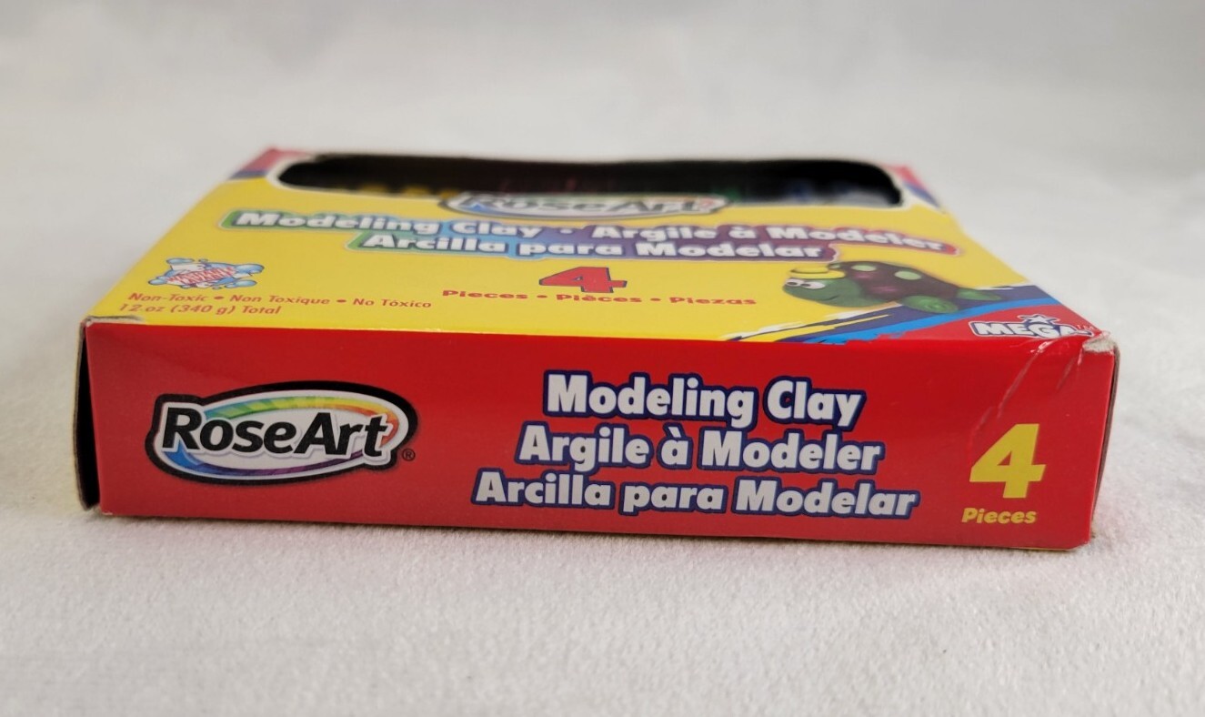 Creative Fun! RoseArt 4-Color Modeling Clay 942 - Washable Sealed