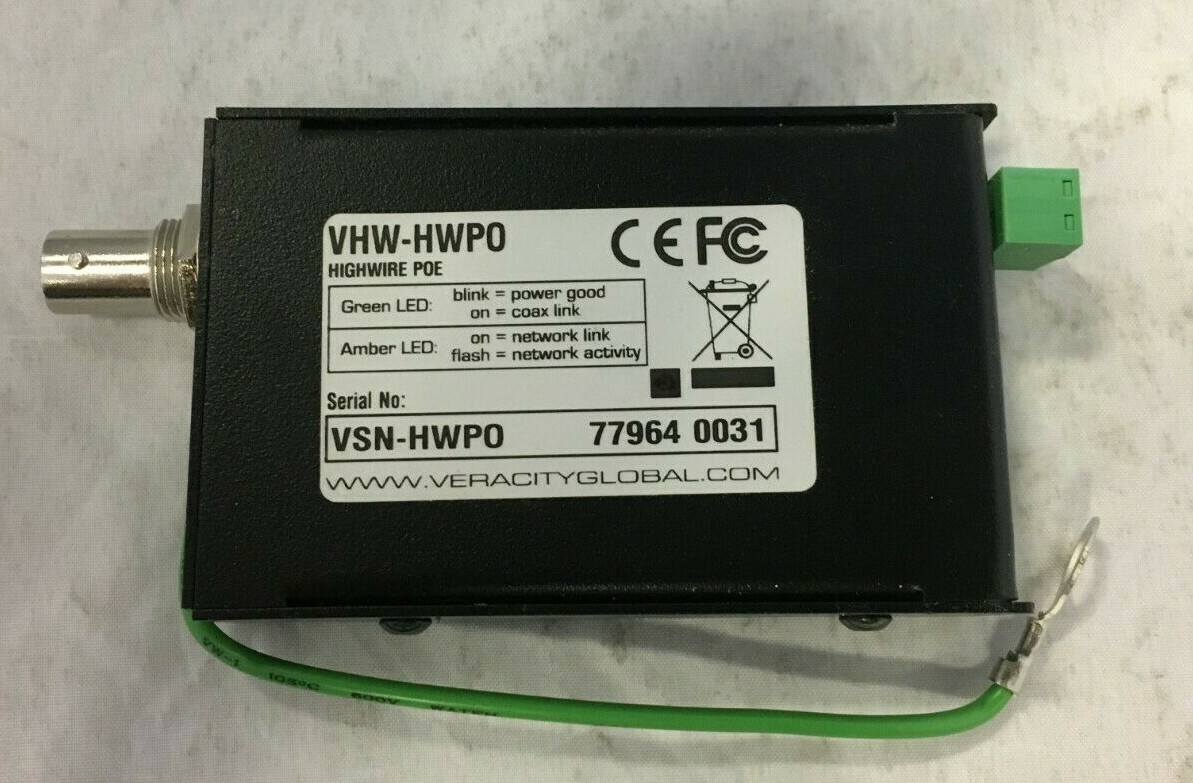 Veracity | VHW-HWPO | Highwire Ethernet Over Coax (New)