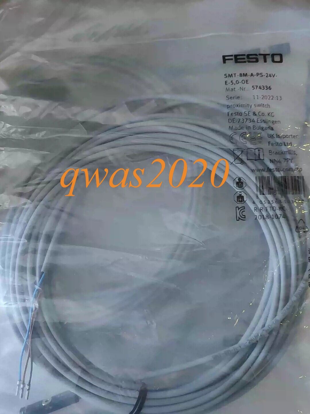 1pcs Festo SMT-8M-A-PS-24V-E-5,0-OE 574336