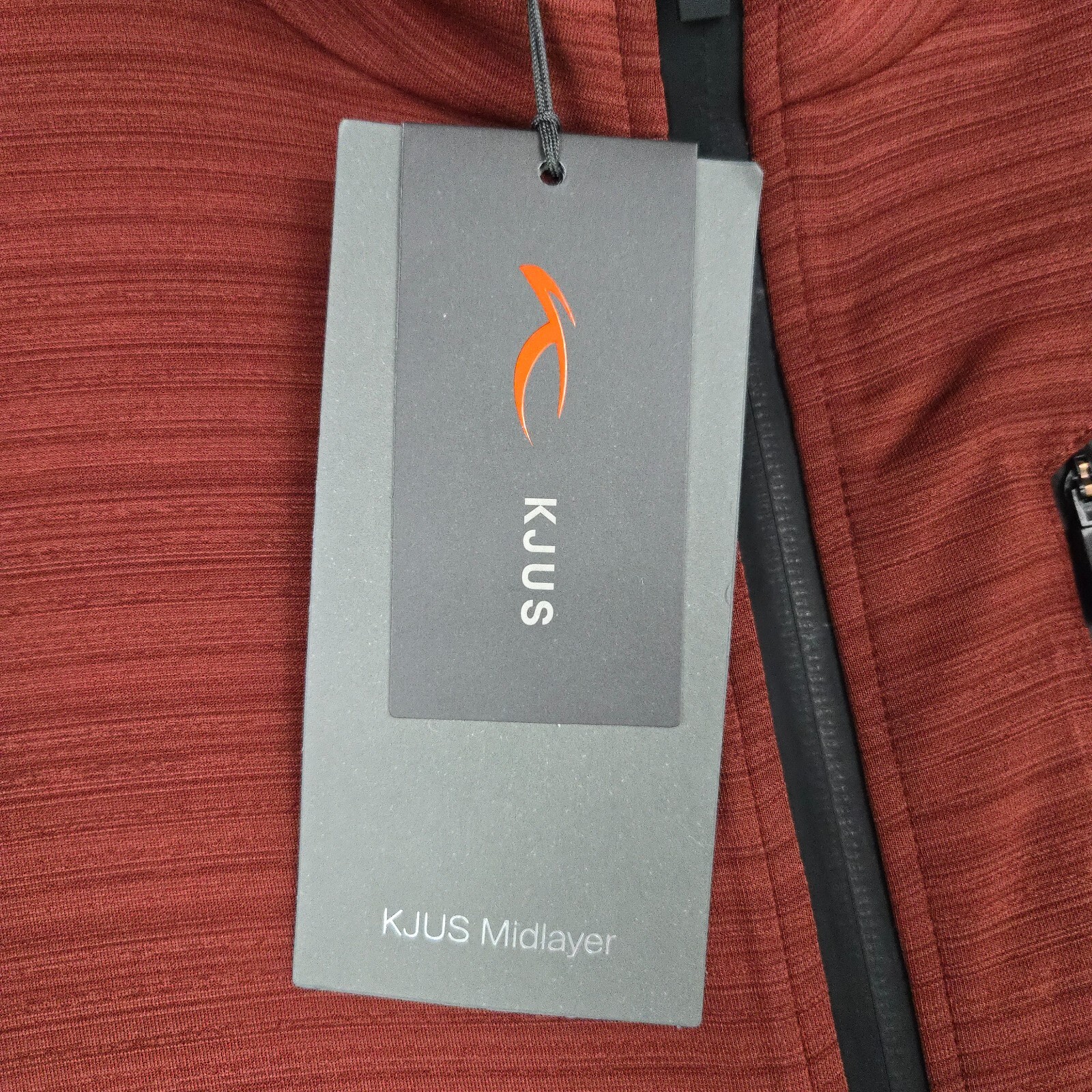 KJUS Full Zip Jacket Size 3XL NEW $279 Mens Performance Wicking Midlayer Rust