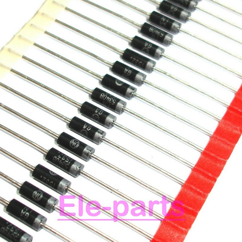 100PCS 1N5340BRLG DO-15 1N5340B 1N5340 5 Watt 6V Zener Voltage Refulators Diodes