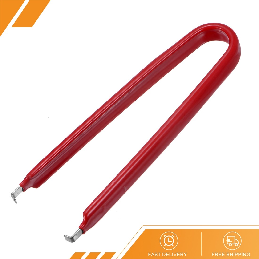 IC Puller Chip Extractor Stainless Steel with Insulated Vinyl Grip - Red