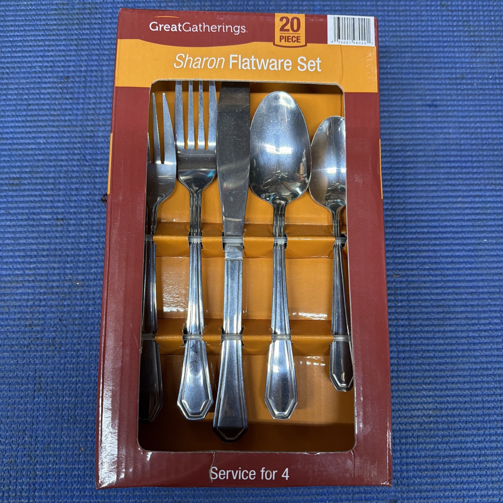 JC1- GREAT GATHERINGS Flatware SET Sharon SERVICE FOR 4- Metal