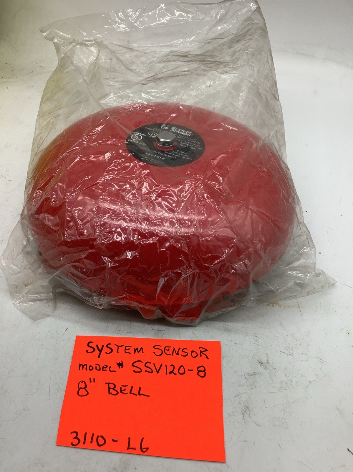 System Sensor SSV 120- 8 Bell, 8”, (1 In Lot) 3110- L -6