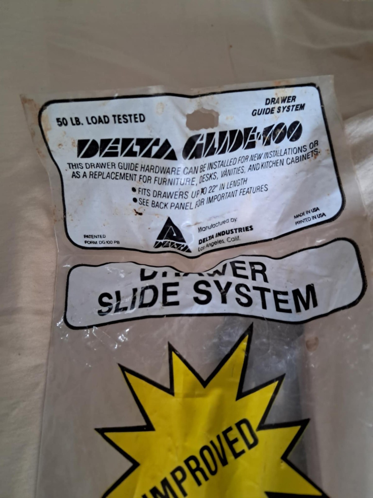 Delta Glide 100 Drawer Slide System New in Package KJI