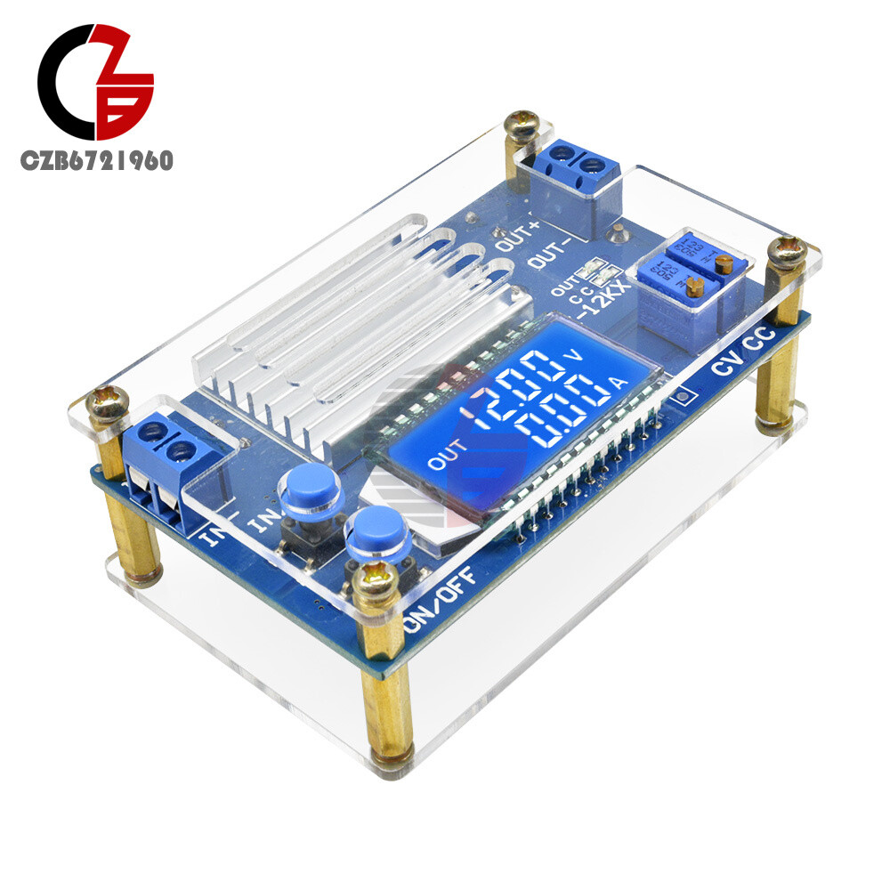 12A Digital LCD Display 24v19v12v to 5v6v adjustable buck module with shell