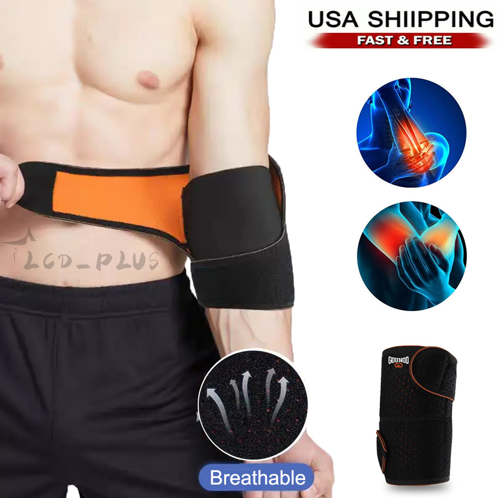 Elbow Sleeve Brace Wrap Support Tennis Elastic Compression Sports Pain Relief US