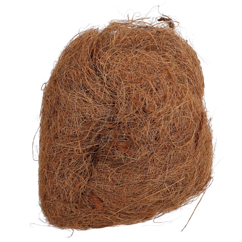 Set of 2 Natural Brown Coconut Fiber Bedding for Bird Nests and Animal Shelter
