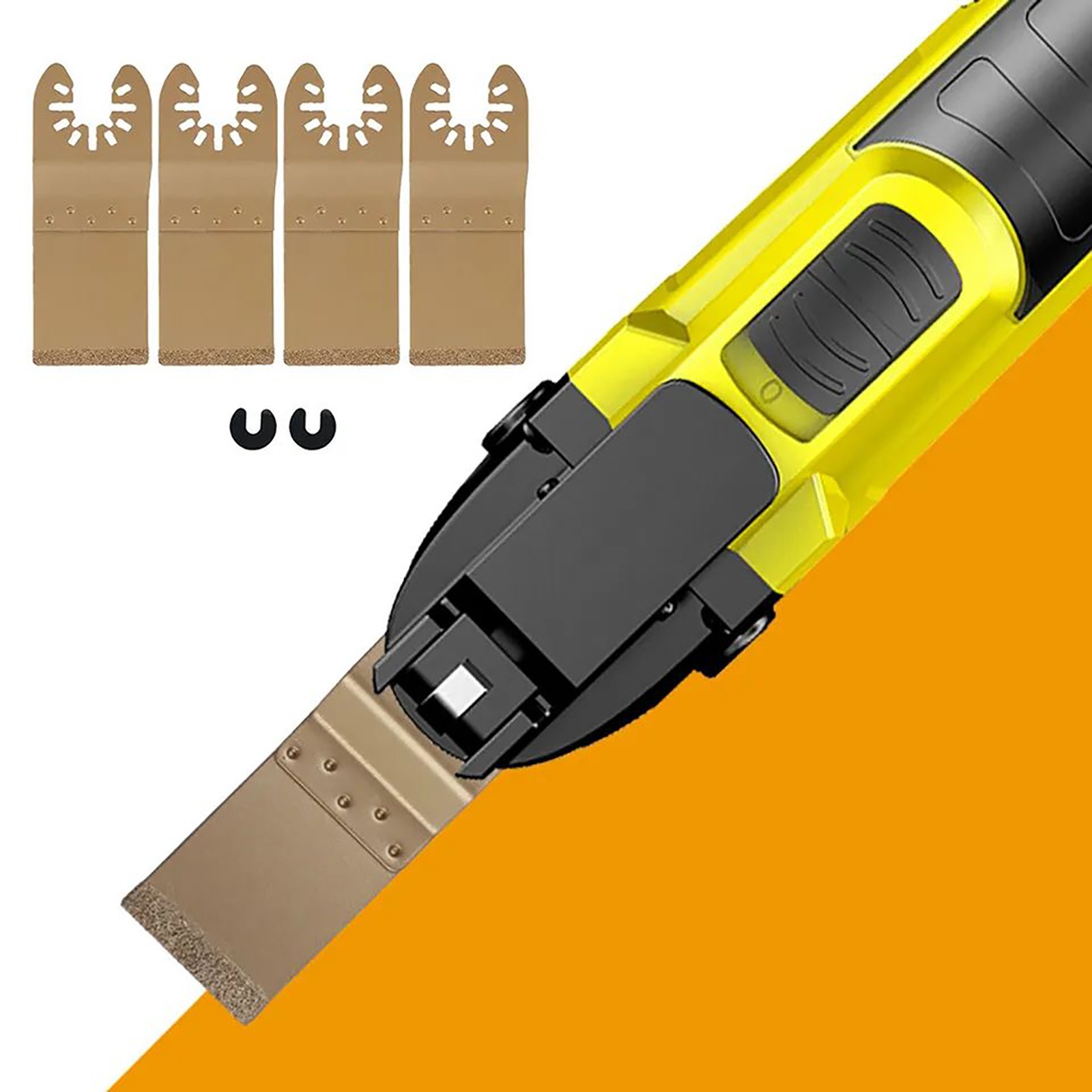 4PCS Saw Tool Cemented Carbide Tiles Oscillating Trimming Accessories w/Adapter