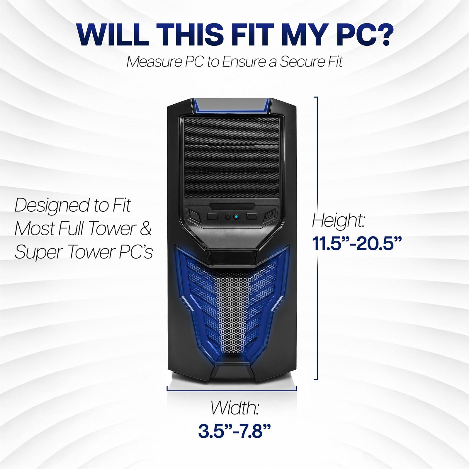 VIVO Black Clamp-on PC Mount, Computer Case Holder with 135 Swivel
