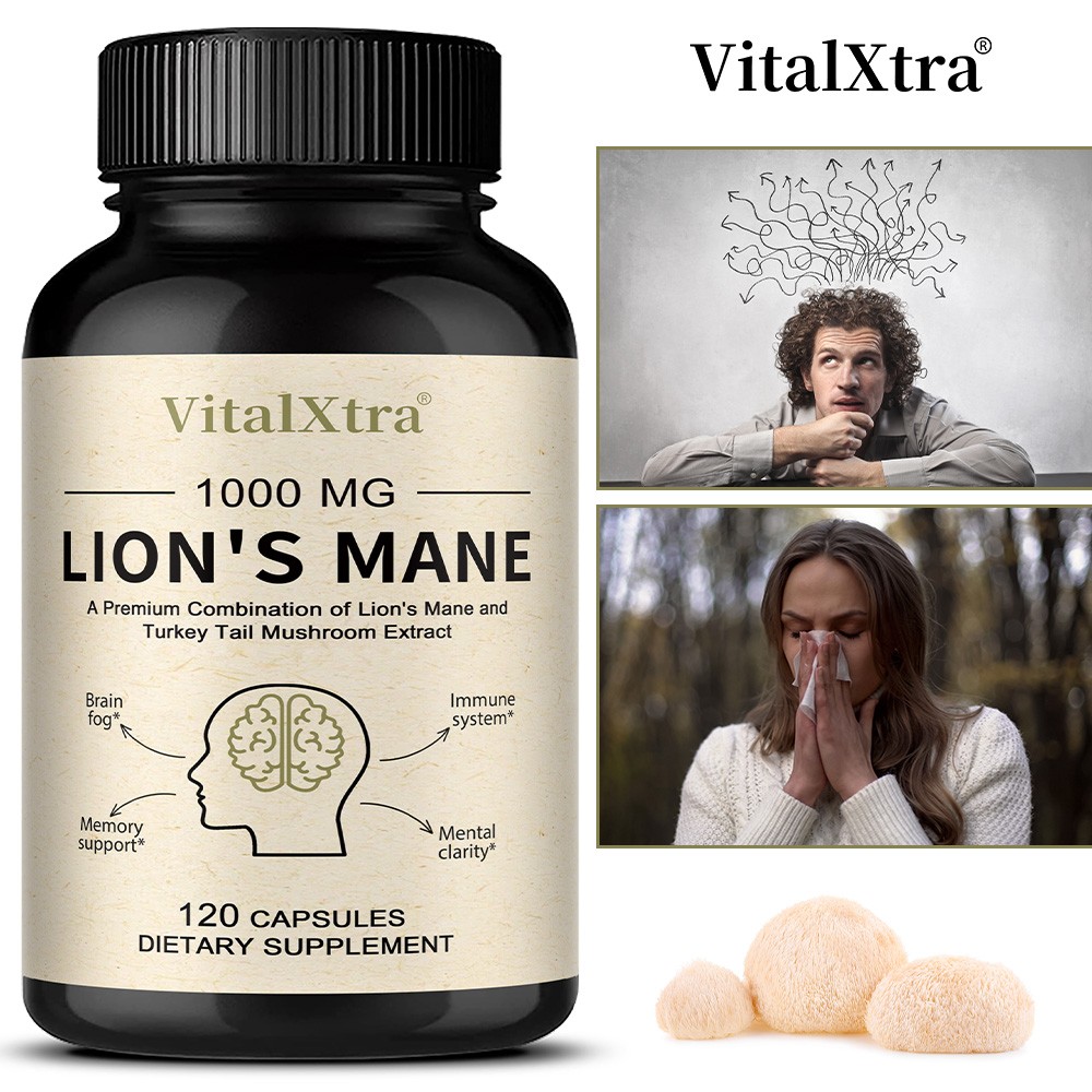 Premium Lion's Mane 30/60/120Caps for Focus, Memory & Immunity