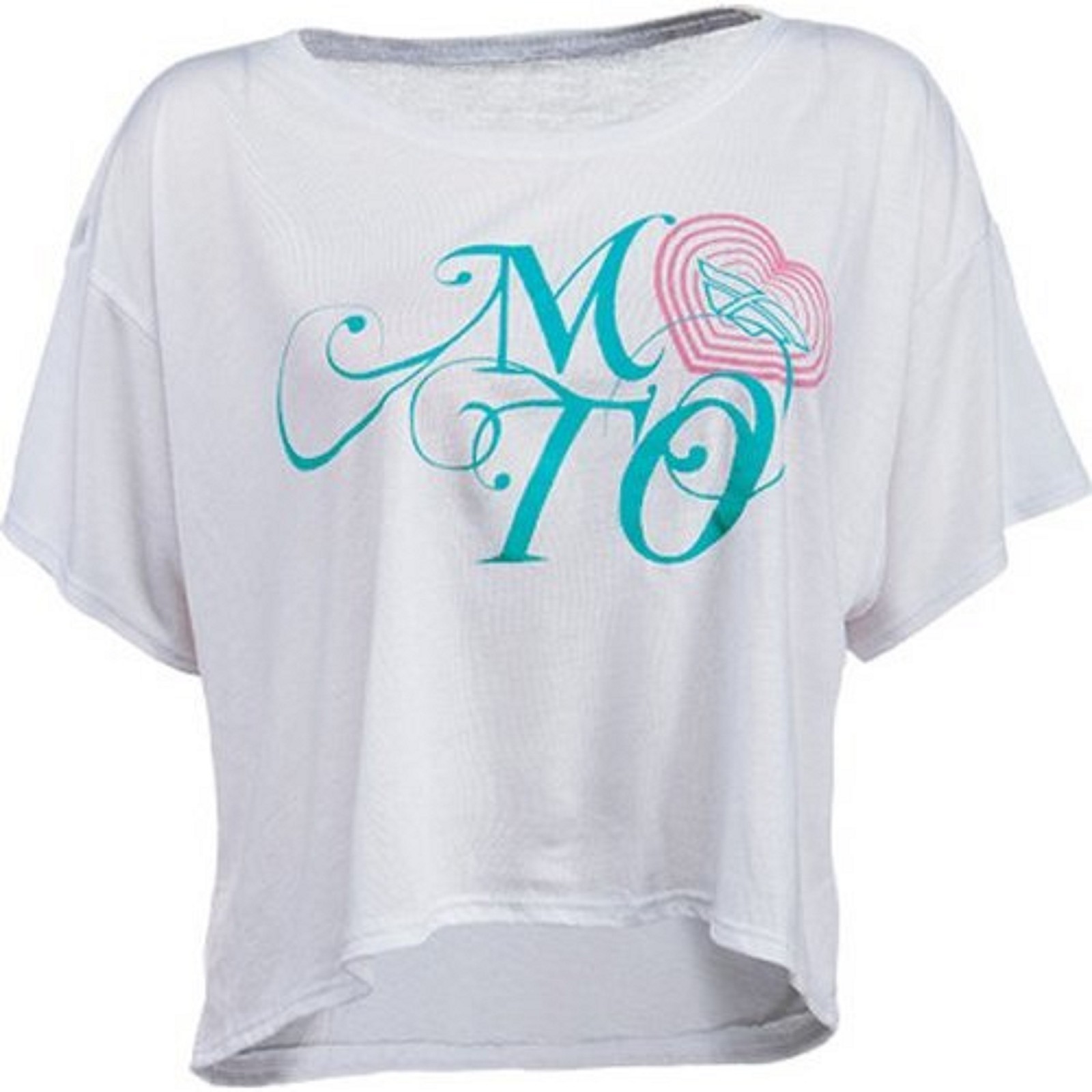 NOS FLY RACING 356-0214L MOTO LOVE CROP T-SHIRT WHITE SIZE WOMENS LG