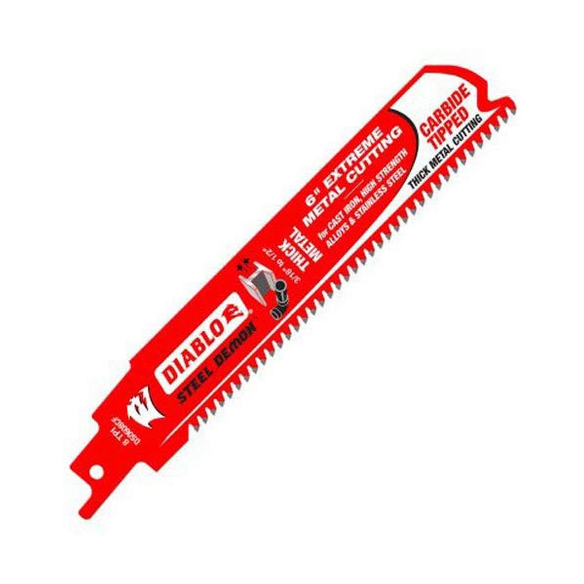 Diablo DS0608CF 6" 8TPI Steel Demon Carbide Recip Saw Blade for Thick Metal