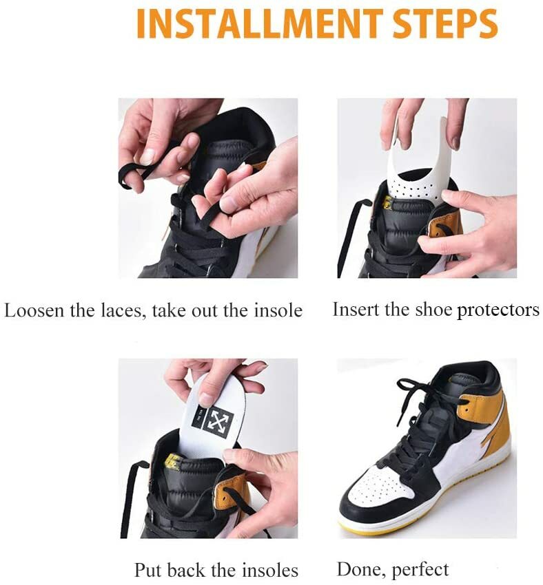 3 Pairs Shoe Crease Protectors for Air Force 1 & Jordan - Toe Box Wrinkle Guards