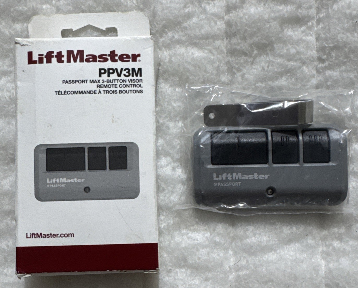 Liftmaster PPV3M Passport Max 3 Button Visor Remote Control Transmitter NIB