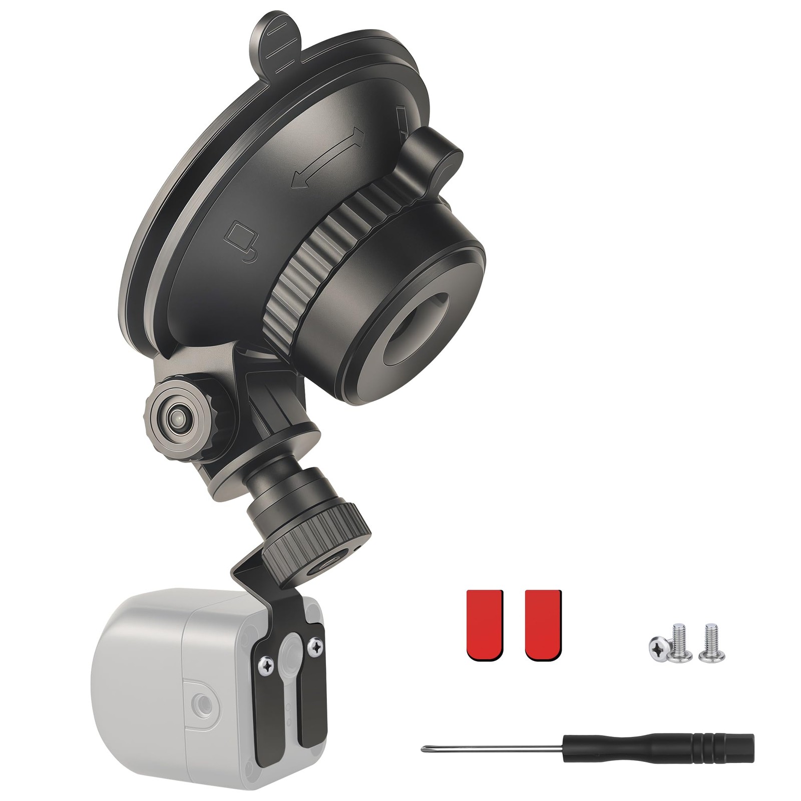 Universal Rear Camera Mount with Suction Cup –Compact Adjustable Dash...