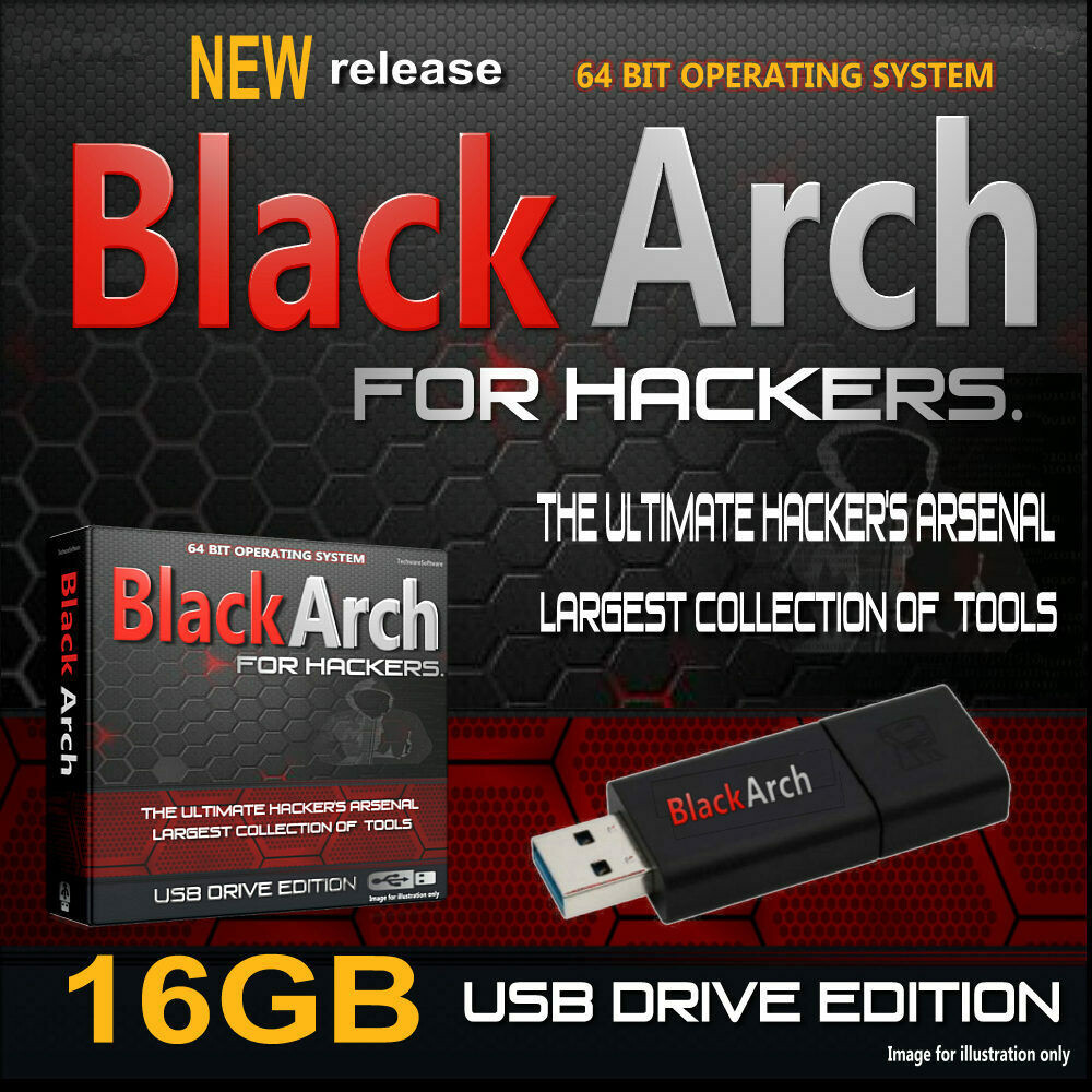 BLACKARCH LIVE USB -PRO HACKING OPERATING SYSTEM - 2500+ TOOLS HACK ANY PC!HACK_