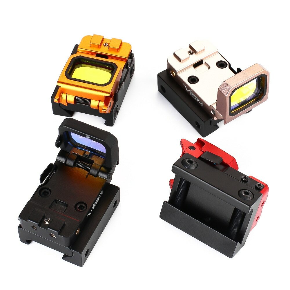 Tactical Flip Up Dot Sight Holographic Reflex Scope Foldable Red Dot Sight RMR