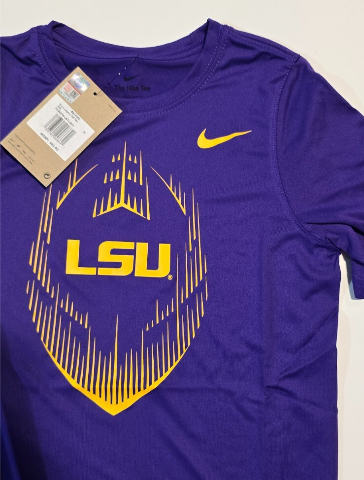 Boys Nike DriFit LSU Tigers Legend Football Licensed T-Shirt Louisiana State Uni