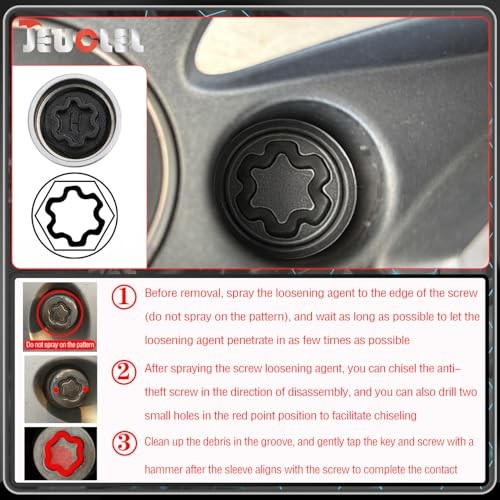 H Wheel Locking Nut Key for Audi, Socket OD 27mm - ID 25mm | Wheel Socket H