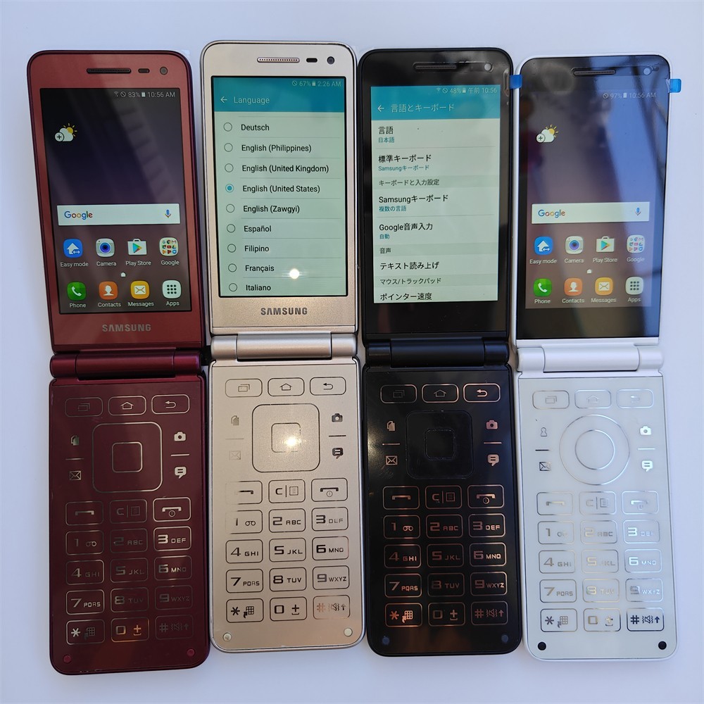 Unlocked Original Samsung Galaxy Folder 2 G160N 8MP WIFI 1-SIM 4G Mobile Phone