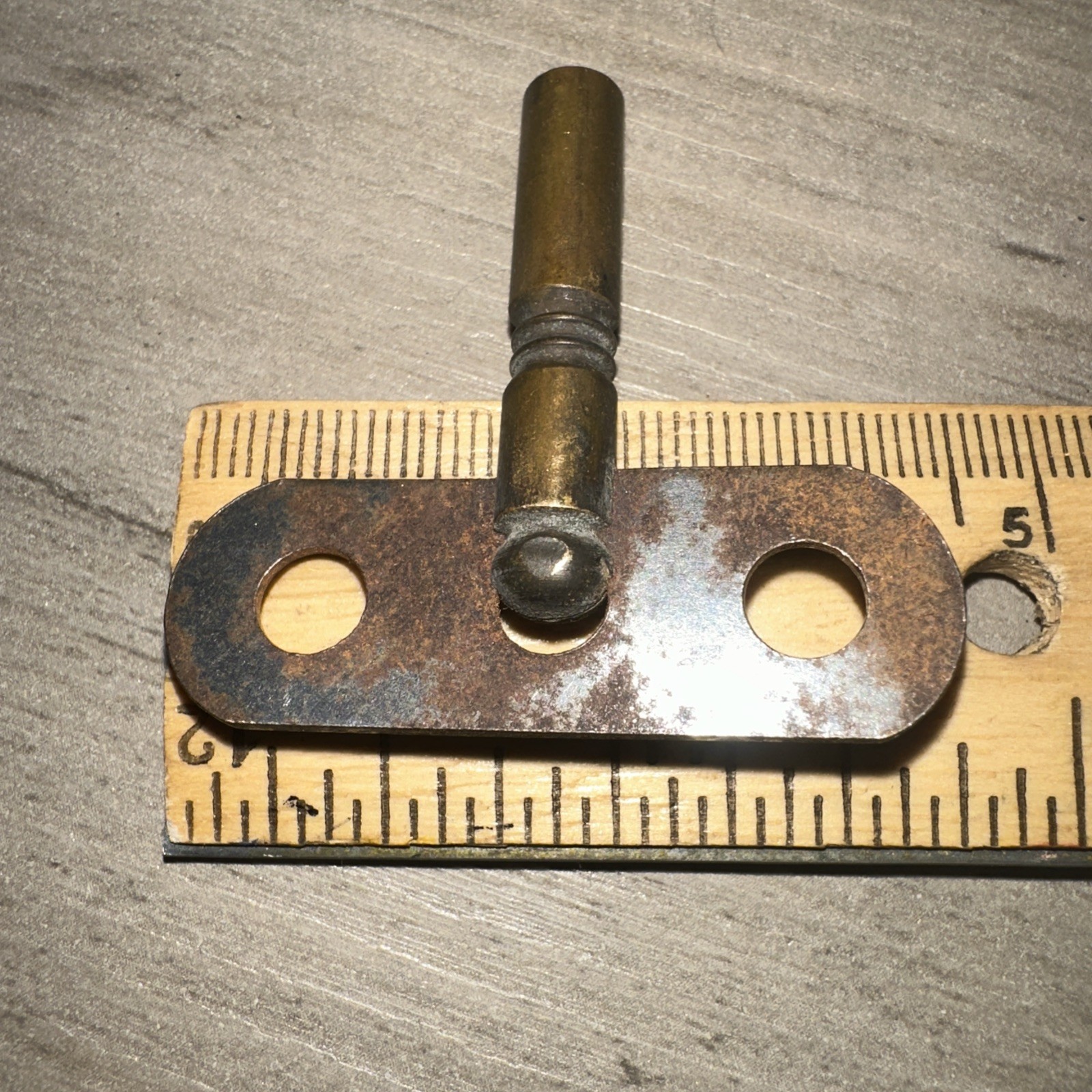Antique Clock Winding Key Brass & Steel #2