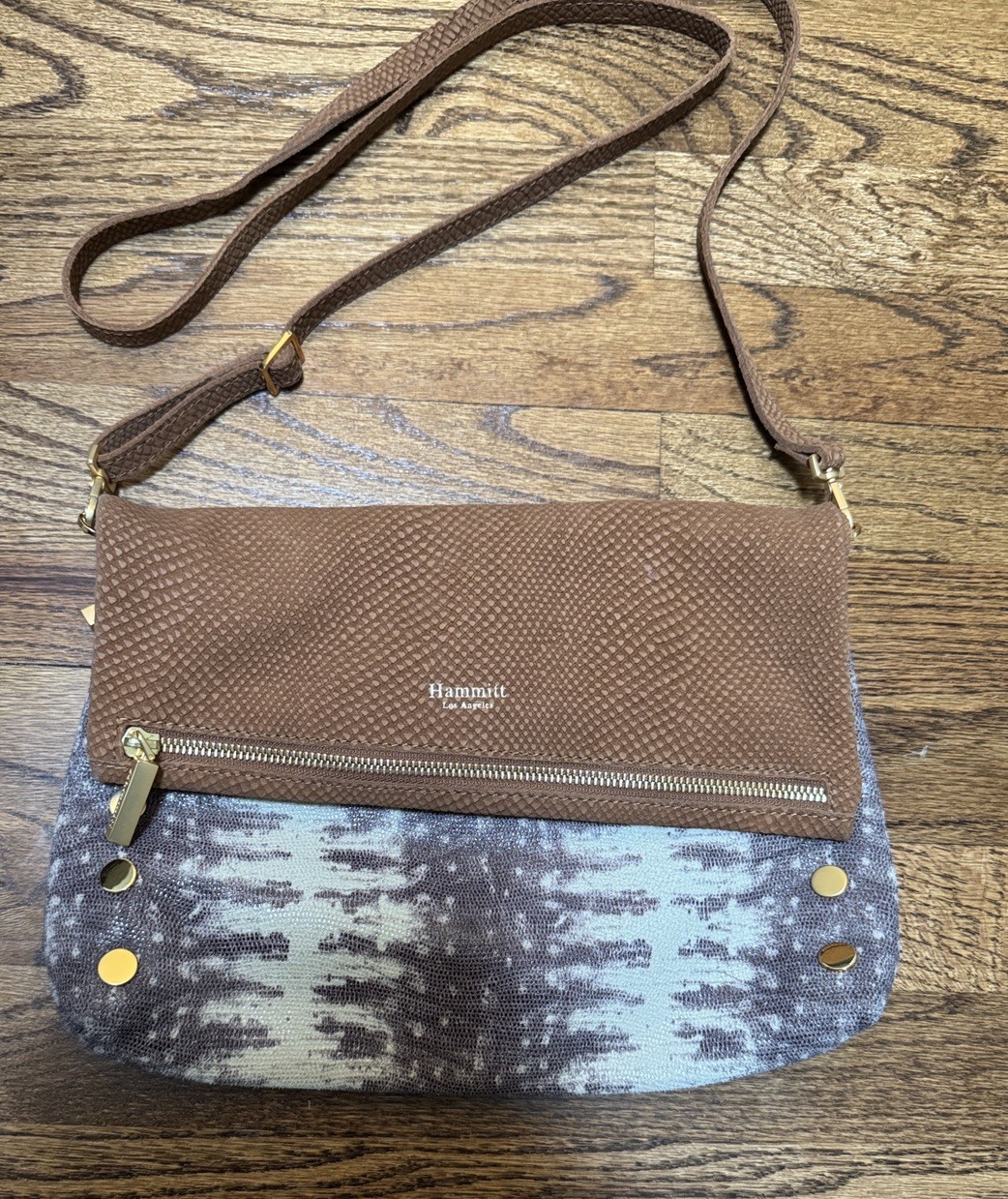 Hammitt VIP Medium Crossbody clutch spotted smoke