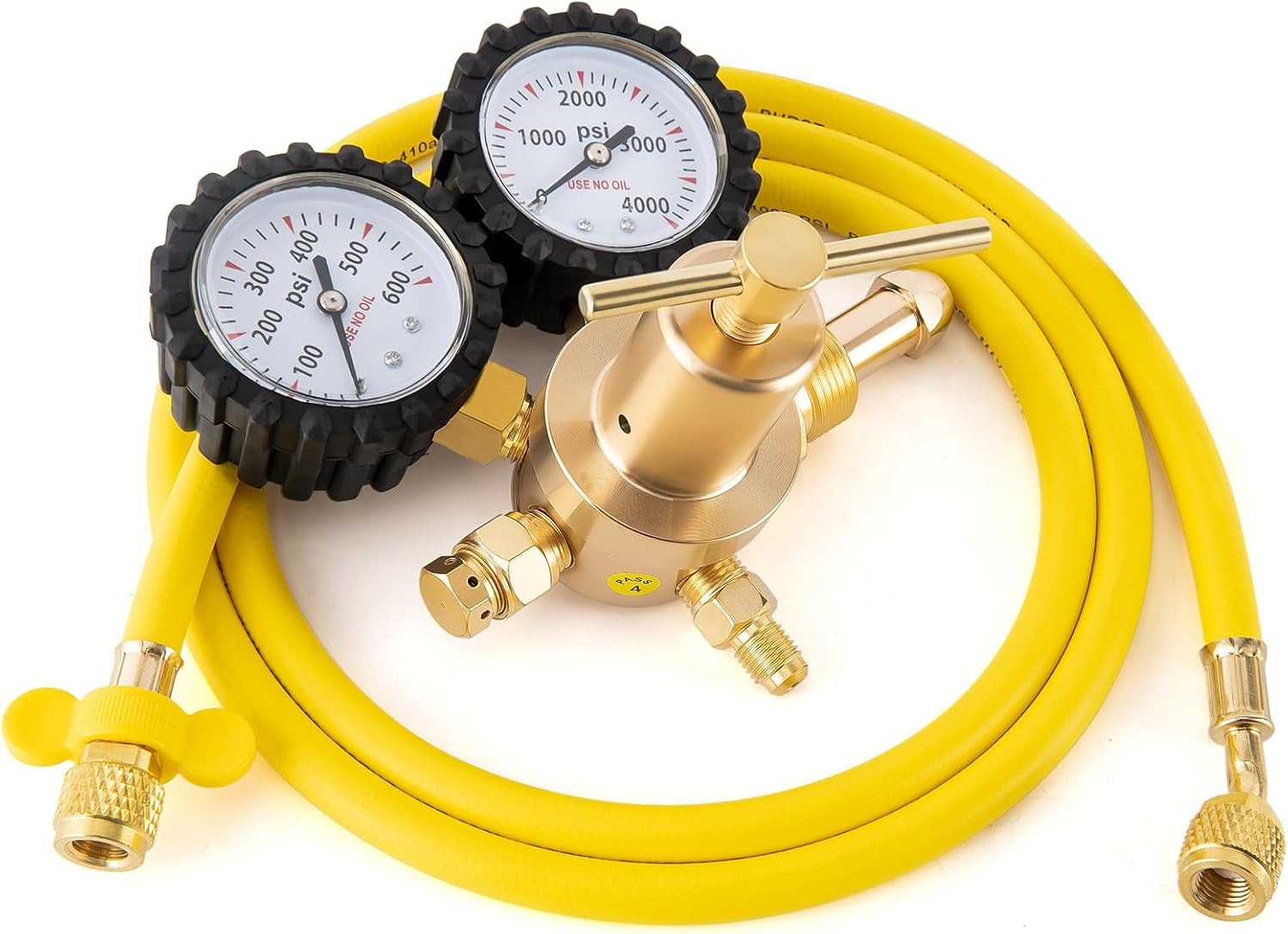 Nitrogen Regulator CGA580 Inlet, 1/4-Inch Male Flare Outlet Connection, Heavy-Du