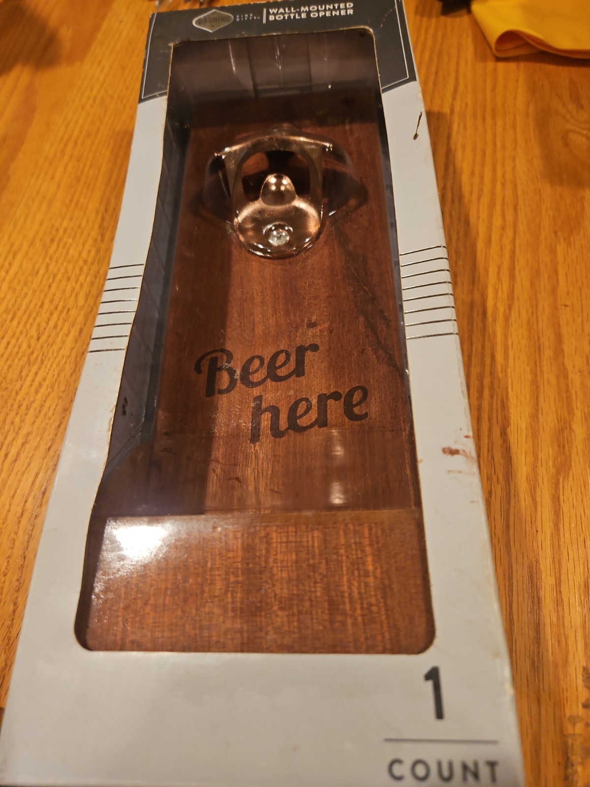 Dashing Fine Gifts  Wall- Mounted Bottle Opener With Cup Catcher  12" NIB