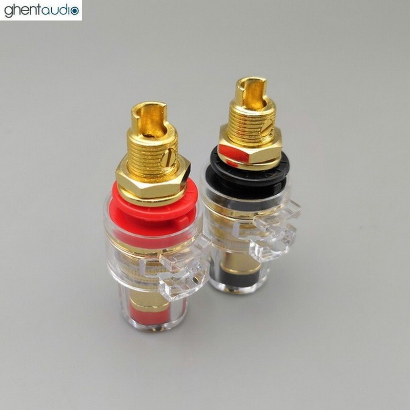 2pcs/lot ghentaudio BP-Combo 5-Way Binding Posts support Solder & Screw-Type