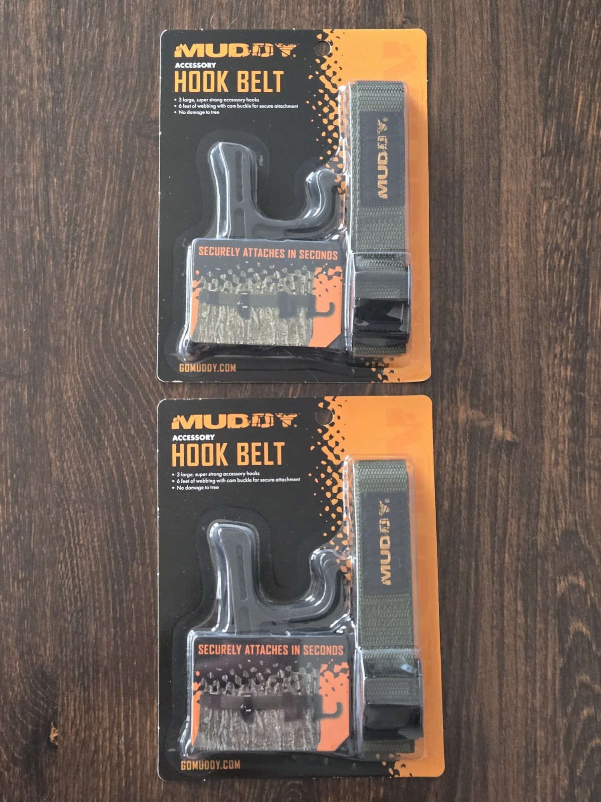 MUDDY ACCESSORY TREE HOOK BELT LOT OF 2 ( NEW )