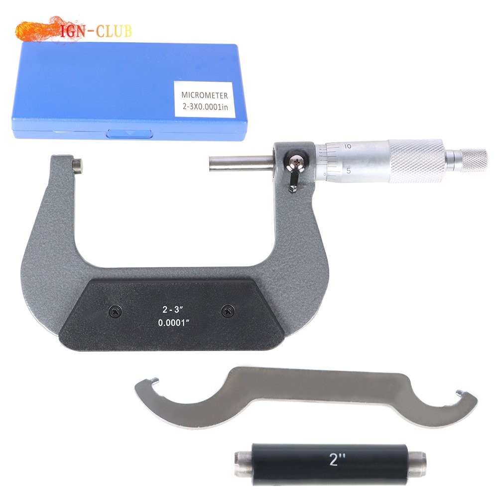 High Quality Outside Micrometer 2-3"/0.0001" Carbide Tipped Precision Micrometer