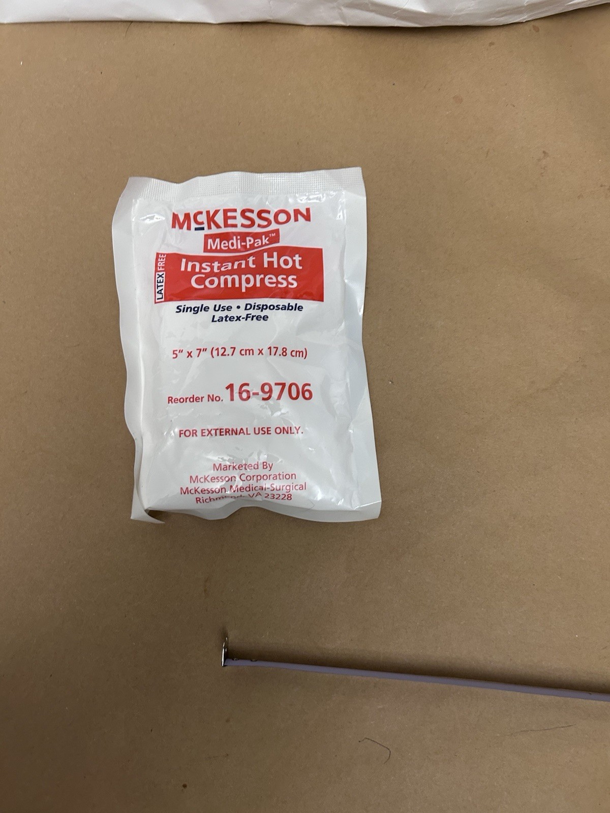 McKesson MediPak Instant Hot Compress 5x7" Reorder No 16-9706 New