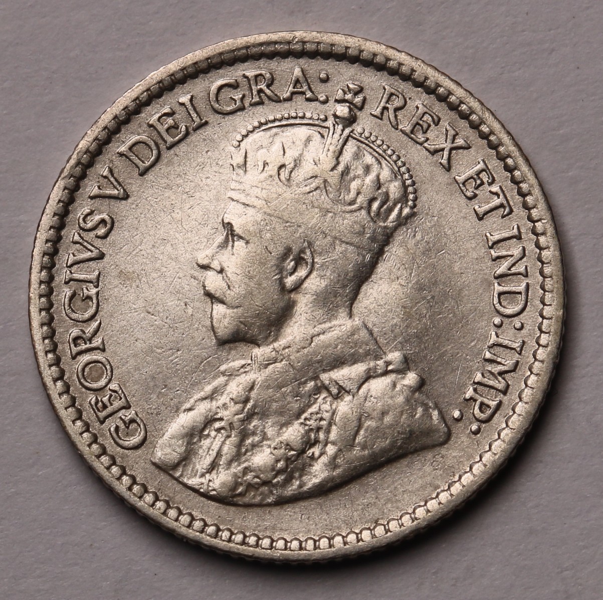 1912 Canada 5 Cent Silver Coin George V  KM# 22
