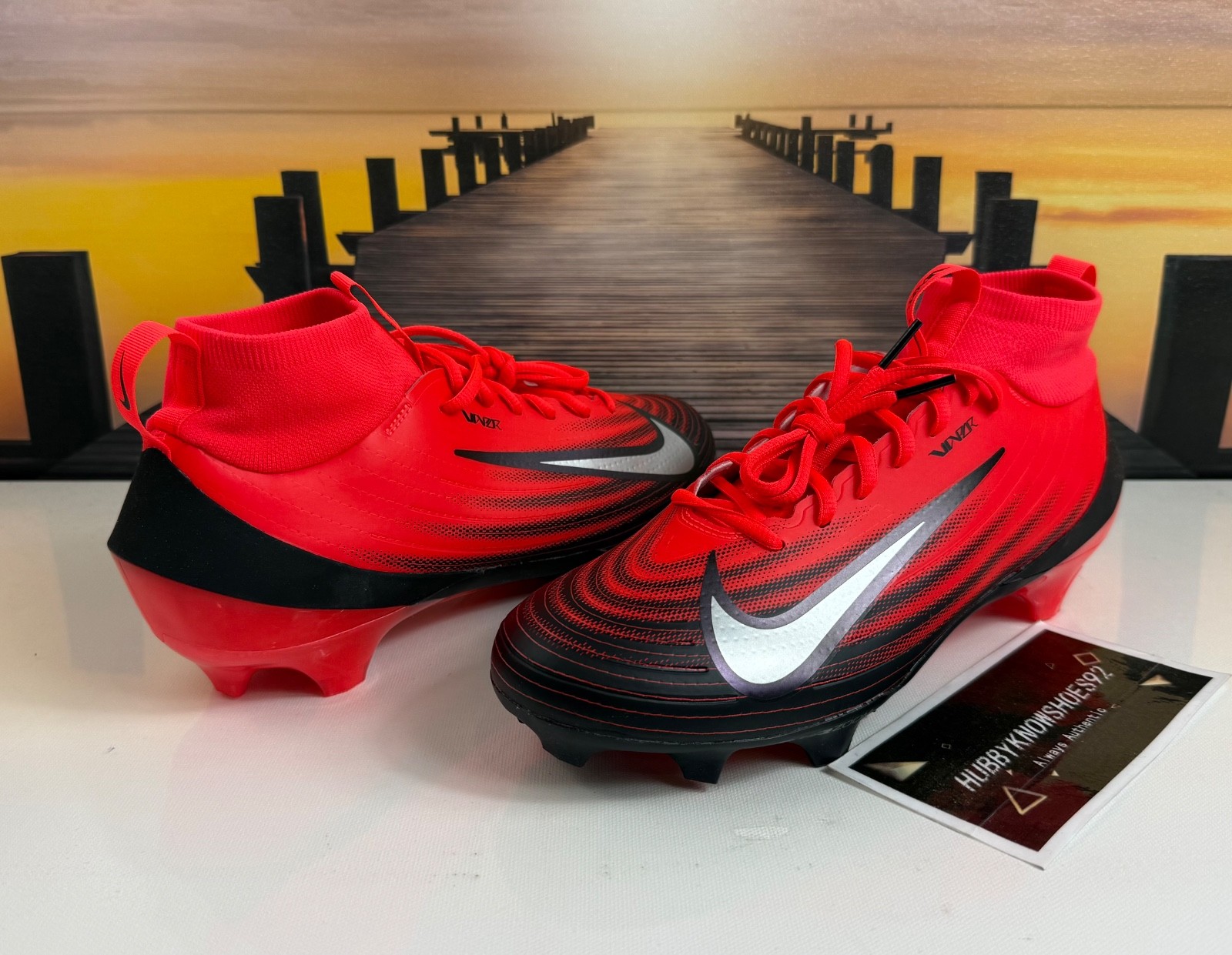 Nike Zoom Air Vapor Pro 1 Crimson Black Purple Football Cleats HF9409-600 Sizes
