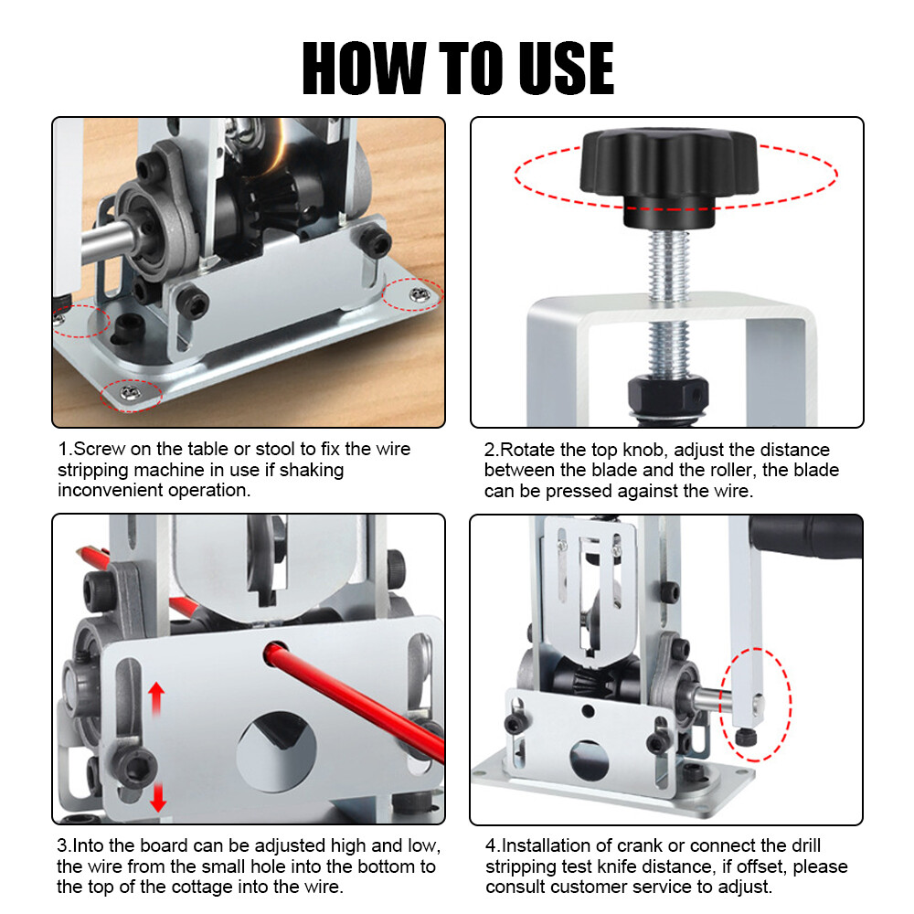 Electric Wire Stripping Machine Scrap Copper Cutter Cable Peeler Stripper 1-25mm